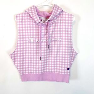 Champion Women's 2 Piece Sleeveless Hooded Top and Short Set Size Medium